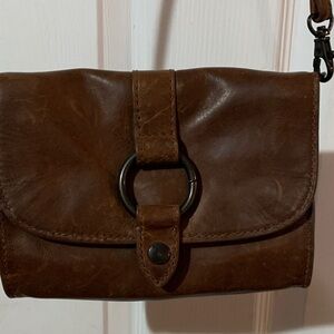Frye Dark Brown Leather Clutch